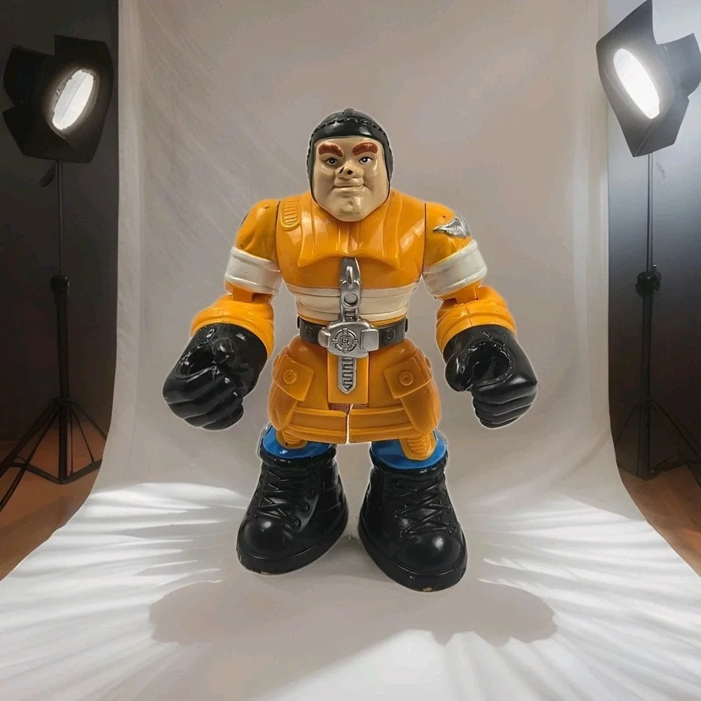 Vintage 1999 Fisher-Price Mattel Rescue Heroes Fireman Yellow Action‎ Figure